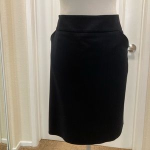 Amanda & Chelsea dark navy a-line wool skirt